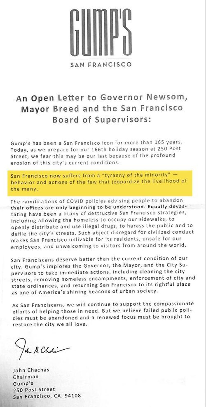 unlivable iconic san fran business blasts democrats for litany of destructive policies