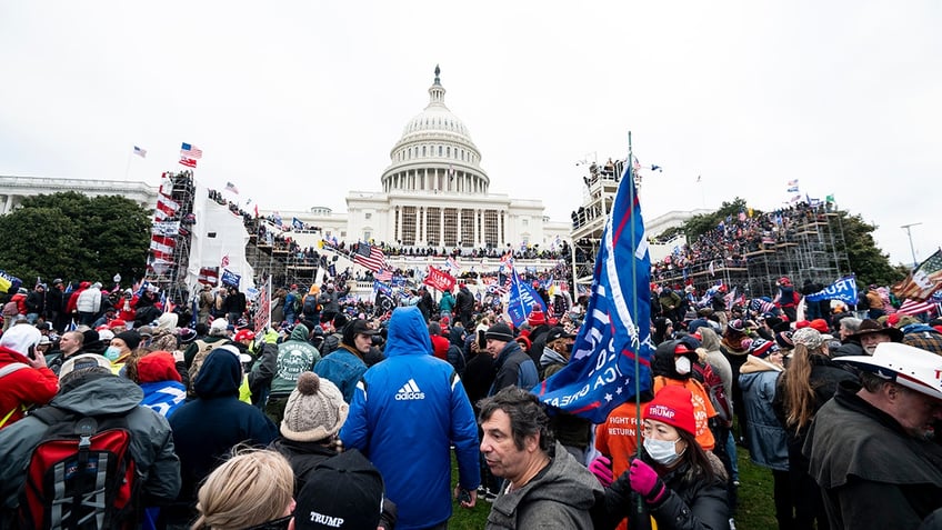 Protesters outside of the Capitol