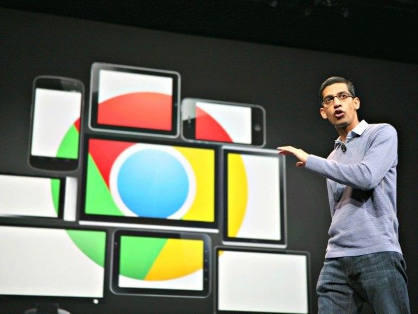 Sundar Pichai, senior vice president of Chrome, speaks at Google's annual developer confer