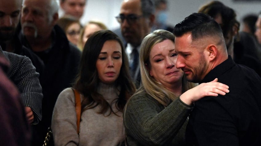 Washington County District Attorney Tony Jordan is interviewed following a guilty verdict in Kevin Monahan's murder trial, Tuesday, Jan. 23, 2024, at the Washington County Courthouse in Fort Edward, N.Y. 