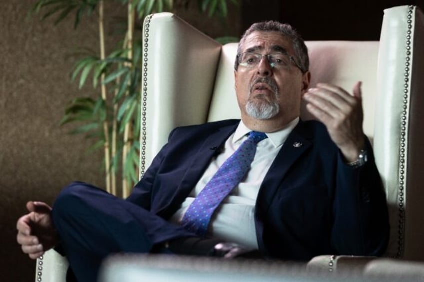 Guatemala's President-elect Bernardo Arevalo speaks during an interview with AFP in Panama City on December 19, 2023
