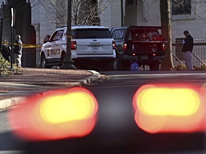 WASHINGTON D.C., UNITED STATES - FEBRUARY 25: Police take security measures and investigat