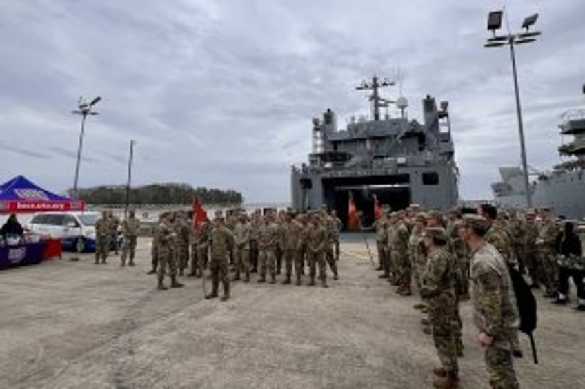 U.S. army logistics ship en route to Mediterranean to begin work on Gaza aid port