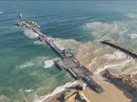 US Army's Failure-Prone Pier Connected To Gaza Beach Again After Breaking Apart
