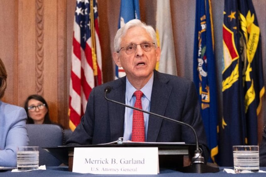 US Attorney General Merrick Garland, seen here at a meeting of an election task force, con