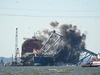 US authorities demolish part of collapsed Baltimore bridge