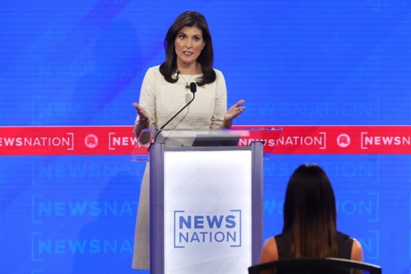 Republican presidential candidate Nikki Haley at the Republican presidential primary in Tuscaloosa, Alabama in December 2023