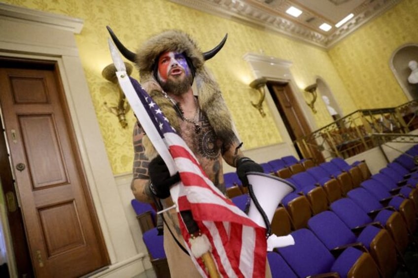 Jacob Chansley, a pro-Trump demonstrator who joined in the storming of the US Capitol on J