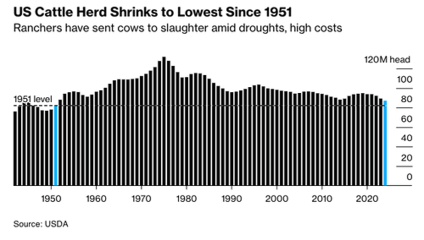 us cattle herd at 73 year lows as retail beef prices at record highs