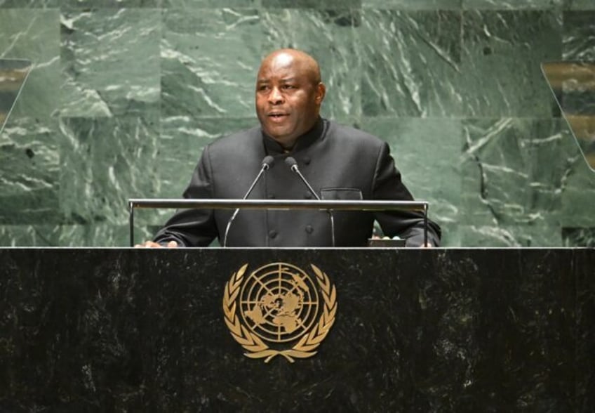 Burundi's President Evariste Ndayishimiye addresses the United Nations General Assembly on September 21, 2023