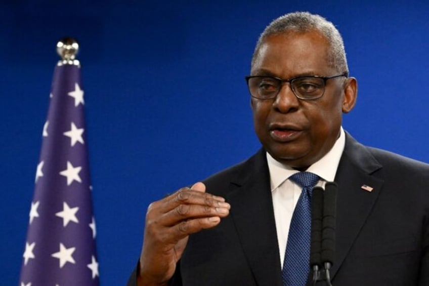 US Secretary of Defense Lloyd Austin speaks during a joint press conference with Israel's defence minister in Tel Aviv on December 18, 2023