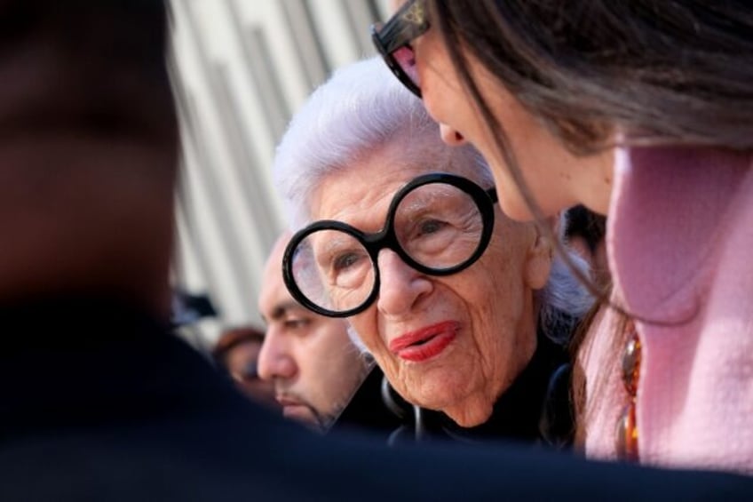 Designer Iris Apfel attends New York Fashion Week in September 2016