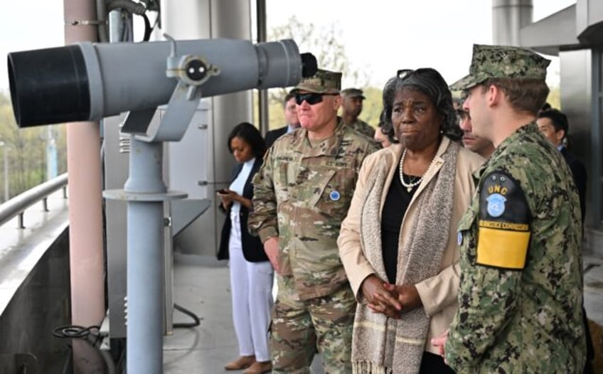 US ambassador to the United Nations Linda Thomas-Greenfield (2nd R) said North Korea-Russi