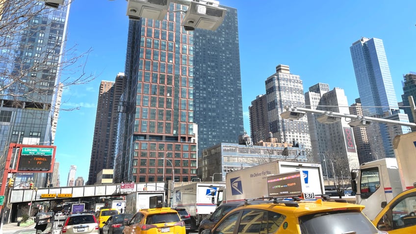 Overhead equipment installed on New York City streets