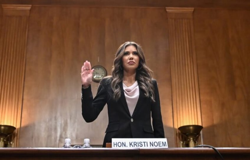 US Secretary of Homeland Security Kristi Noem plays a key role in implementing President D