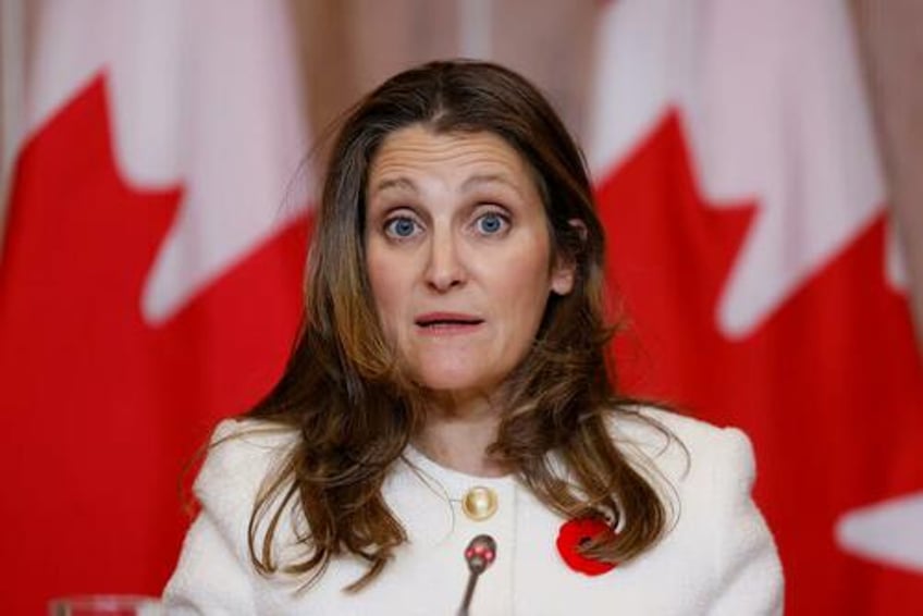 us invasion of canada chrystia freeland says as prime minister she will stop it