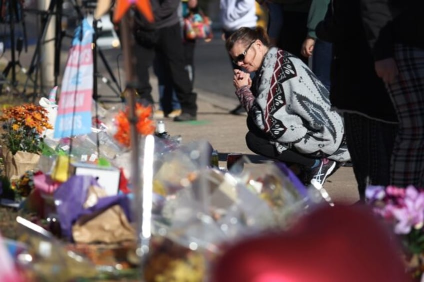 A makeshift memorial near the Colorado Springs LGBTQ nightclub where five people were shot