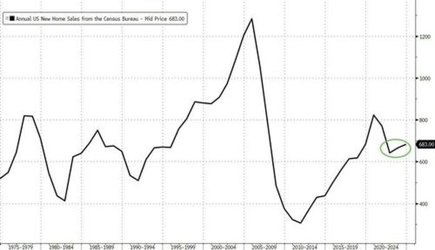 us new home sales rise for second straight year in 2024