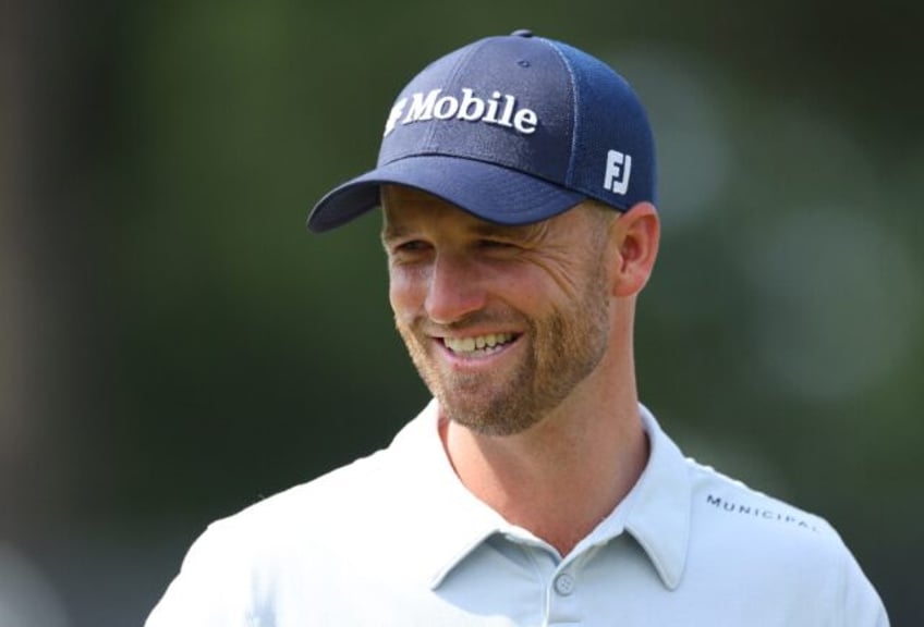 Defending champion Wyndham Clark plays the pro-am prior to the US PGA Tour Wells Fargo Cha