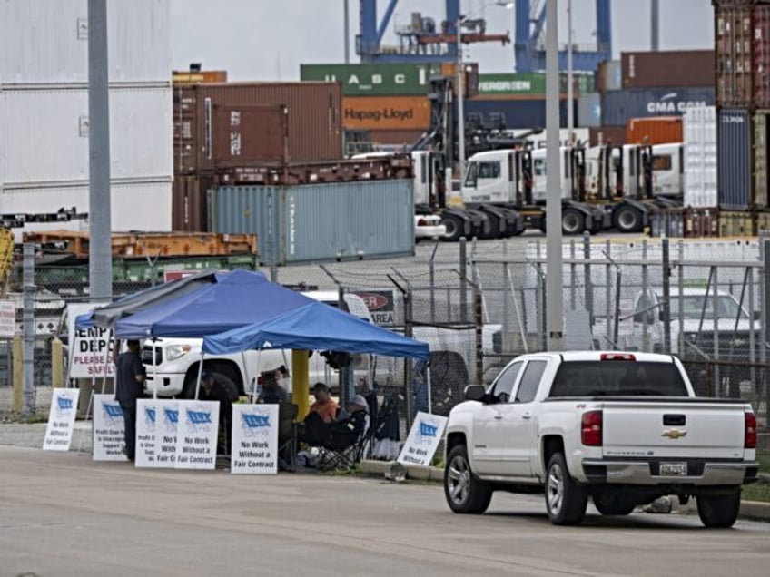 MARYLAND, UNITED STATES - OCTOBER 01: A general view of port as thousands of US dockworker