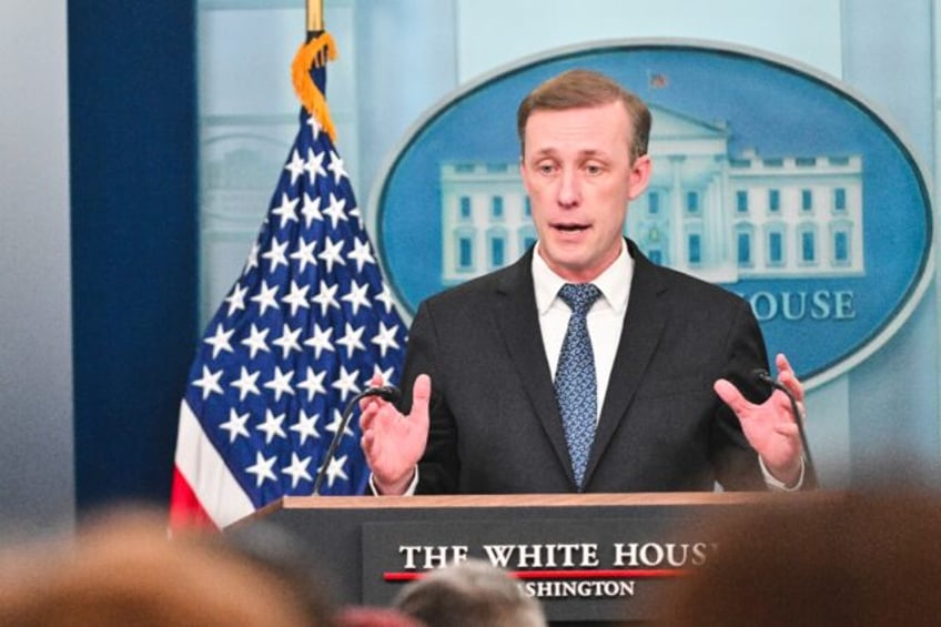 US National Security Advisor Jake Sullivan speaks during the daily press briefing in the B