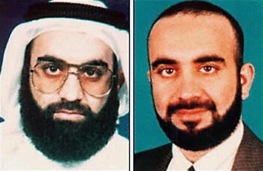 This undated FBI file image shows Khalid Sheikh Mohammed, as he appeared on the FBI's Most