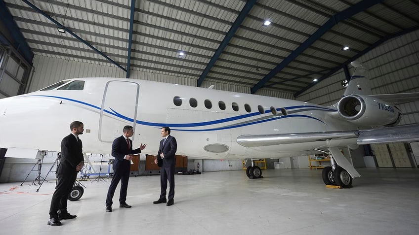 A plane seized by the U.S. in the Dominican Republic.