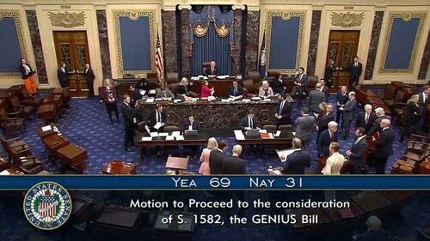 us senate votes to move ahead with genius act legitimizing stablecoins for global institutional adoption