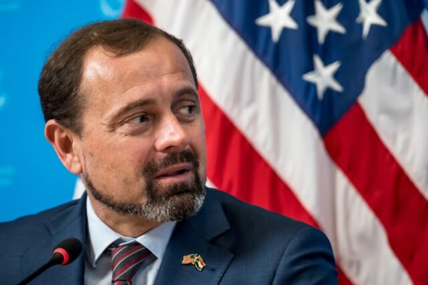 Tom Perriello, the US special envoy on Sudan, gave a press conference at the US mission in