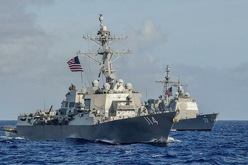 us warships transit taiwan strait for first time under new trump admin