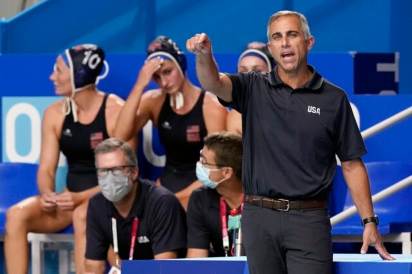 us womens water polo swimming through choppy water in pursuit of a fourth straight olympic gold