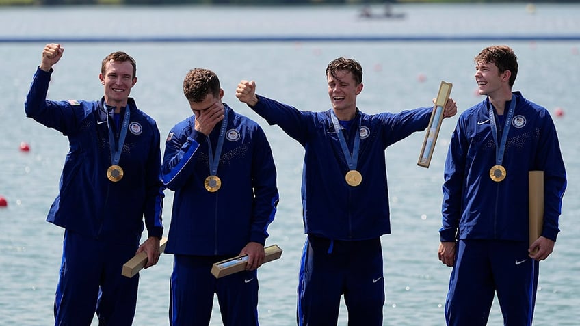 Team USA rowing reacts to winning gold