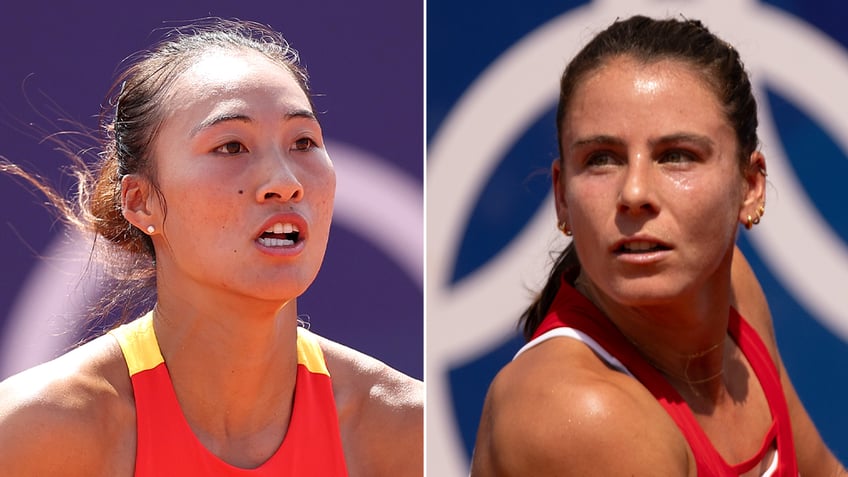 Qinwen Zheng and Emma Navarro side by side