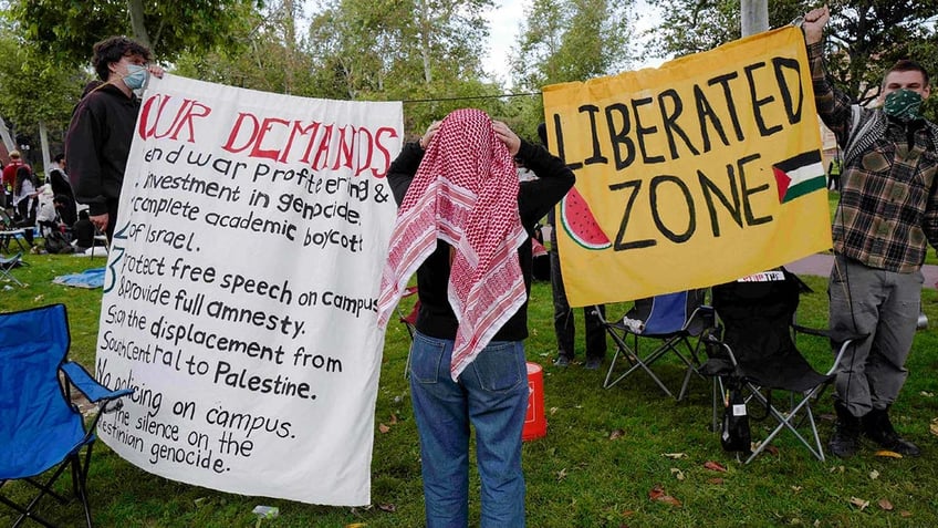 Students build an anti-Israel encampment at USC