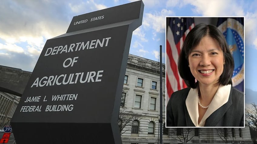 A side-by-side of Phyllis K. Fong and the United States Department of Agriculture