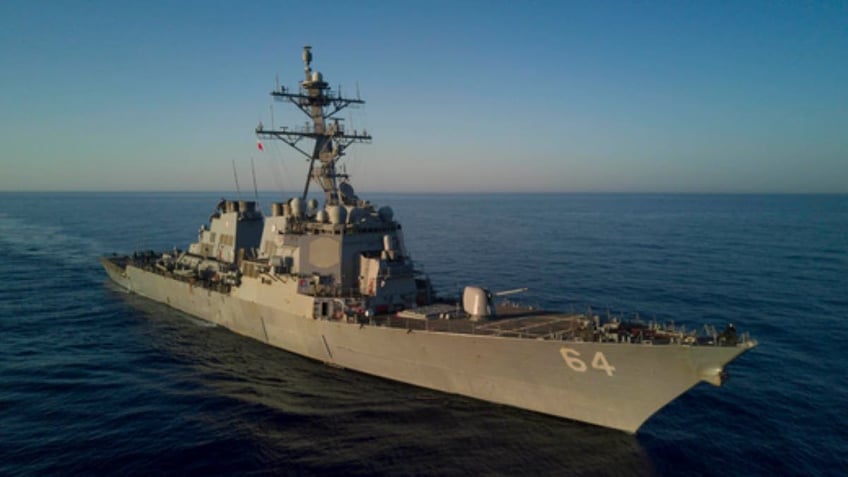 uss carney french warship assist burning tanker after houthi anti ship ballistic missile attack