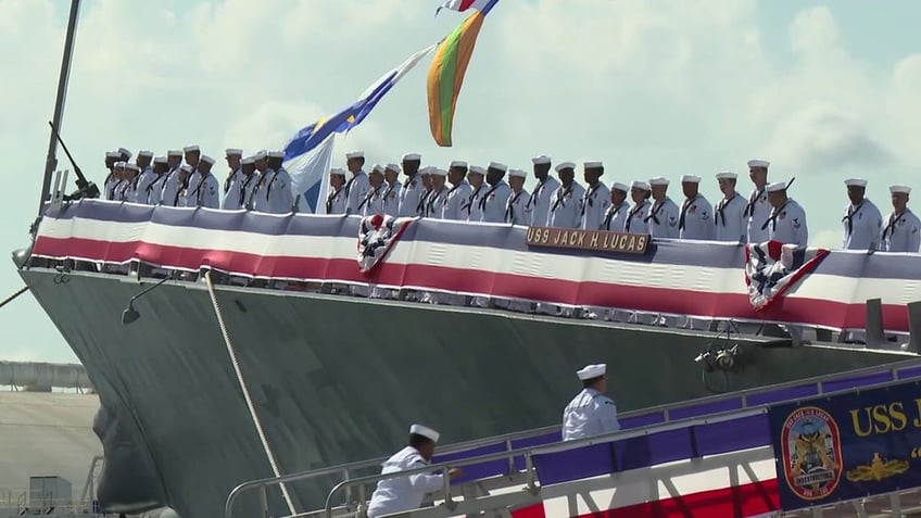 uss jack h lucas officially commissioned into service in port tampa bay