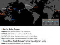 USS Nimitz Carrier Strike Group Will Arrive In Mideast Waters This Weekend