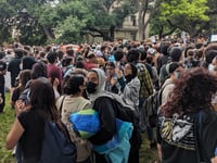 UT Austin protests descend into chaos, anti-Israel students yell at police: 'Pigs go home!'