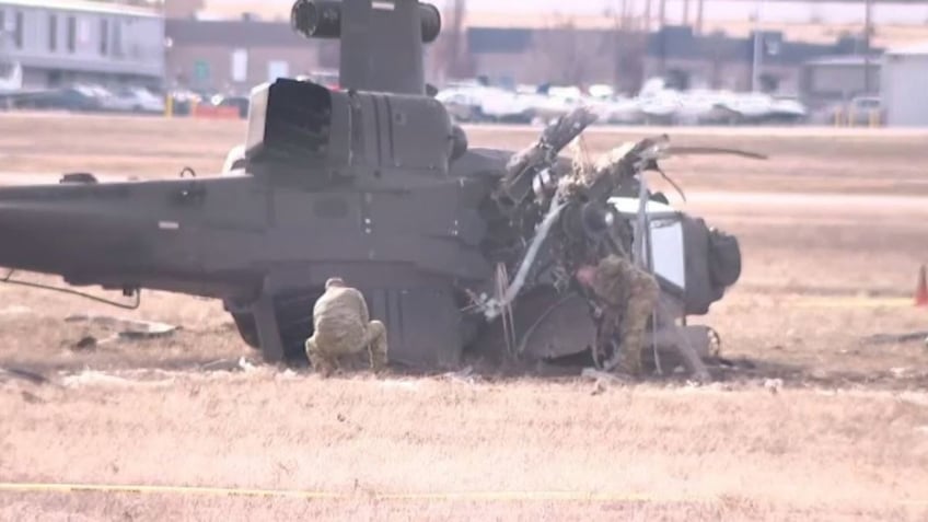 damaged helicopter