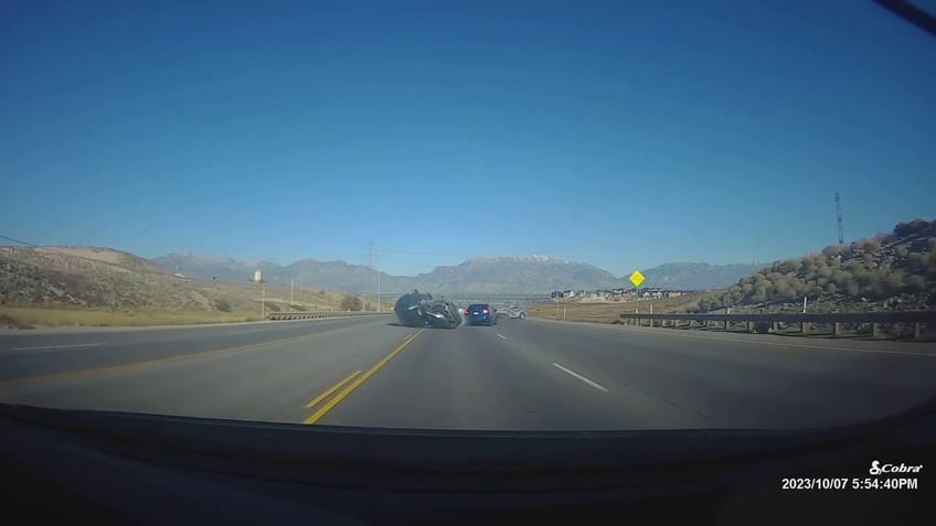 utah teen drifts over median before crashing head on into two cars dashcam video shows