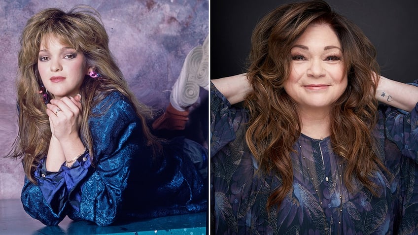 side by side photos of Valerie Bertinelli in the 1980s and present day