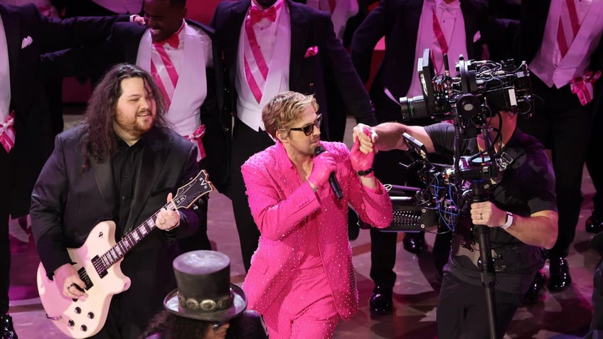 Wolfgang Van Halen performing with Ryan Gosling at the 2024 Oscars.