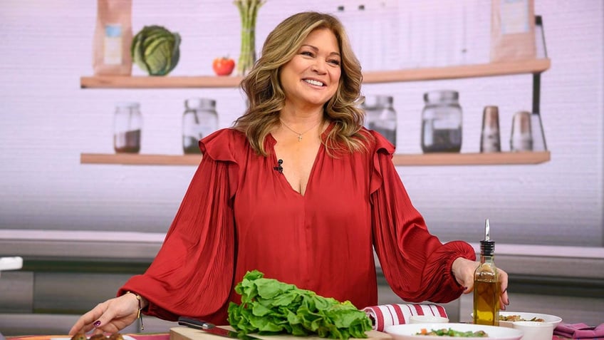 Valerie Bertinelli doing a cooking segment