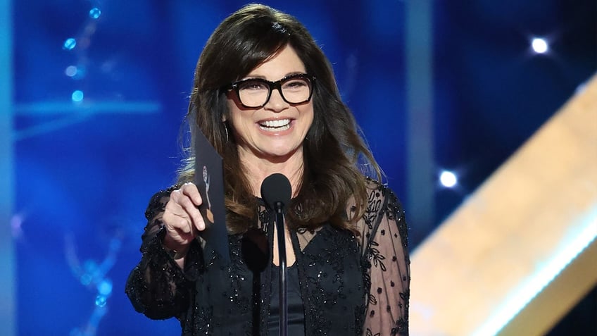 Valerie Bertinelli smiling on stage