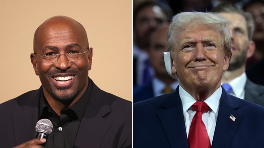 Van Jones and Donald Trump split image