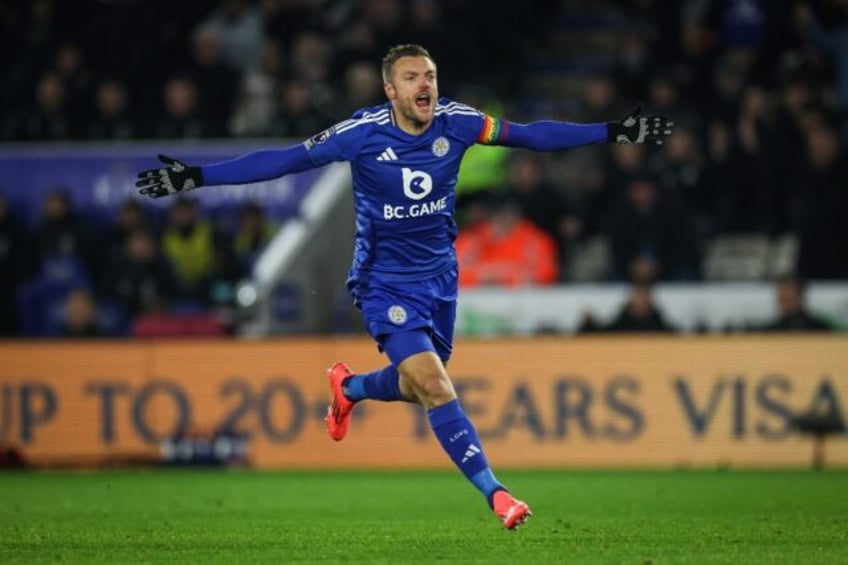 Jamie Vardy opened the scoring in Leicester's 3-1 win over West Ham