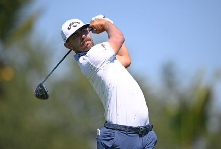 Erik van Rooyen of South Africa plays a shot on the way to the first-round lead in the US