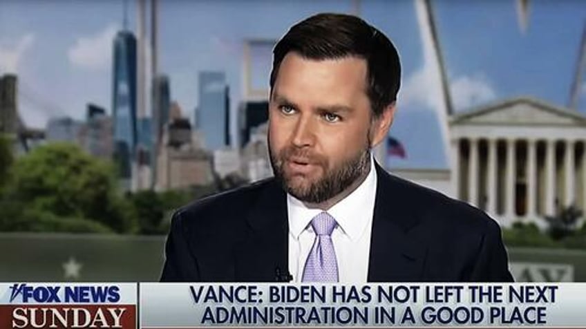 vance blasts dumpster fire left for trump by biden harris