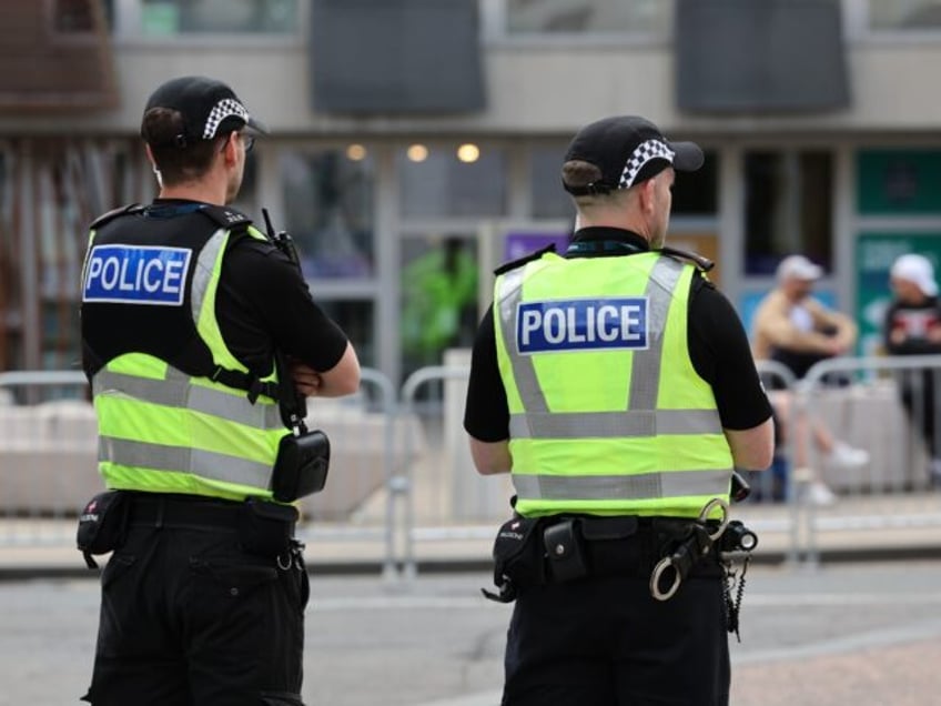 EDINBURGH, SCOTLAND - JULY 05: Police at the Palace of Holyroodhouse during a National Ser